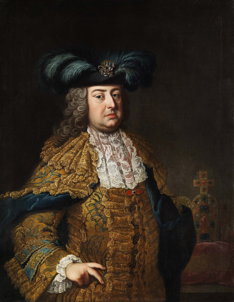 Portrait Kaiser Franz Stephan (1708-1765) av Workshop of Martin van Meytens