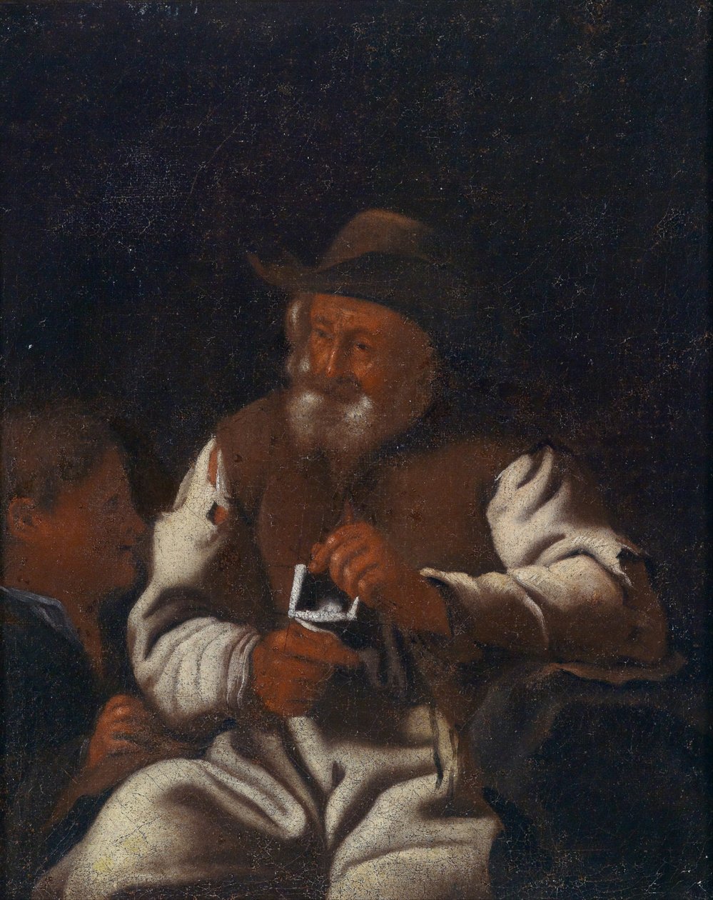 En gubbe som stickar av Workshop of Michiel Sweerts