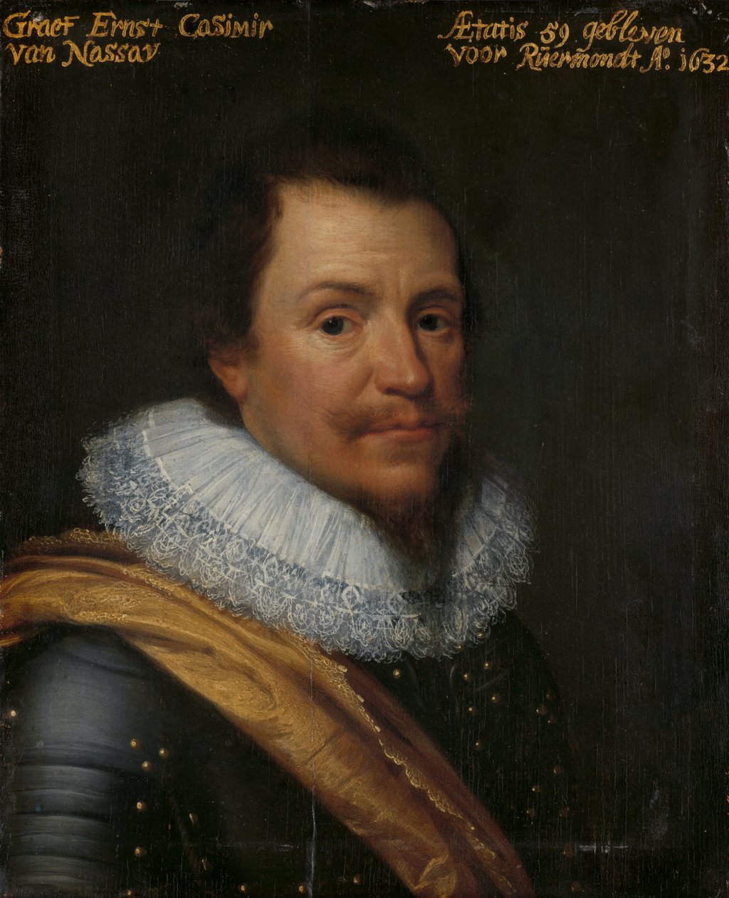Porträtt av Ernst Casimir, greve av Nassau-Dietz av Michiel Jansz van Mierevelt