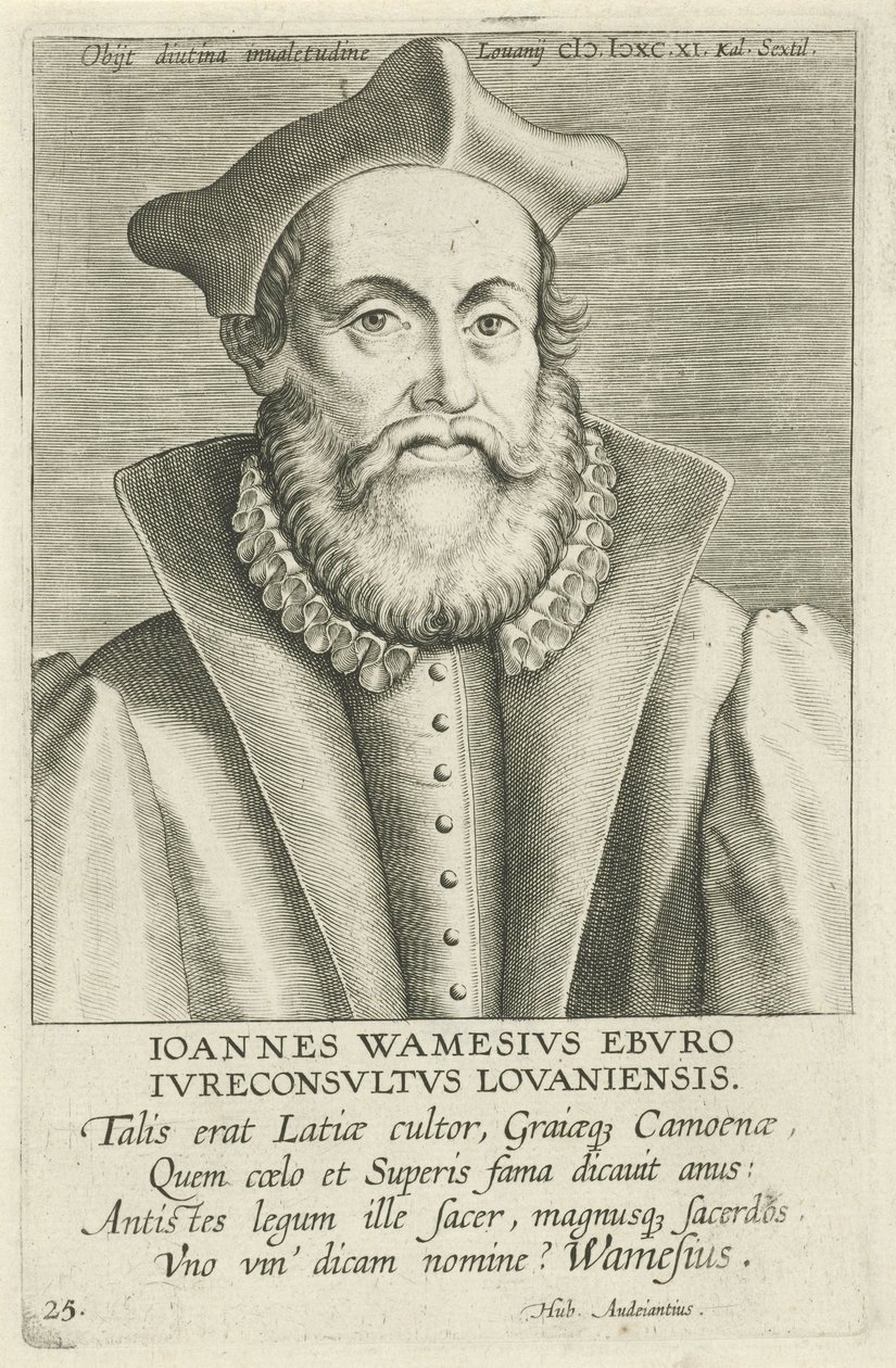 Porträtt av Johannes Wamesius av Workshop of Philip Galle