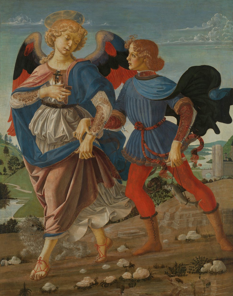 Tobias och ängeln av Workshop of Andrea del Verrocchio