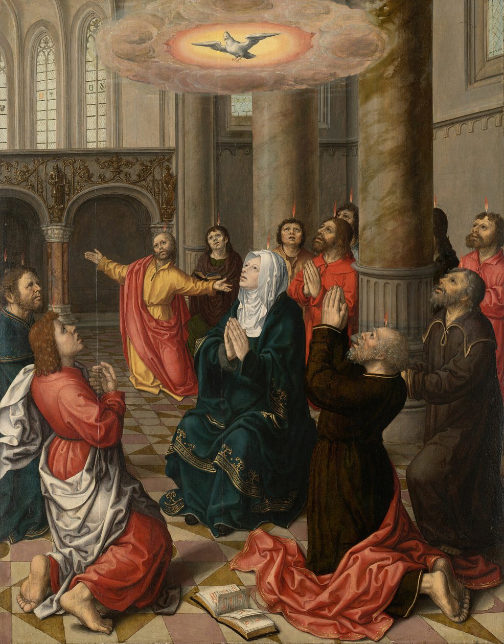 Pingst, 152025. av Workshop of Bernard van Orley