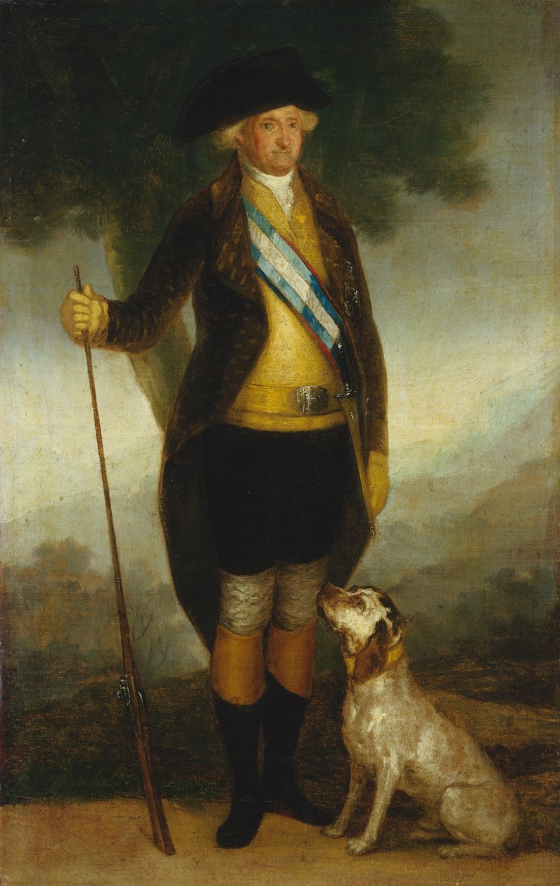 Karl IV av Spanien som Huntsman, ca. 17991800. av Workshop of Francisco de Goya
