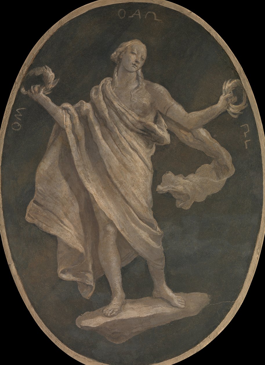 En dygd, möjligen patriotism, 1760. av Workshop of Giovanni Battista Tiepolo