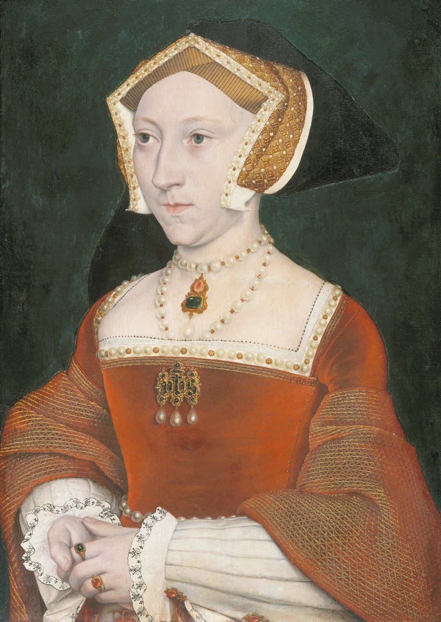Porträtt av Jane Seymour (1509-1537) av Workshop of Hans Holbein the Younger