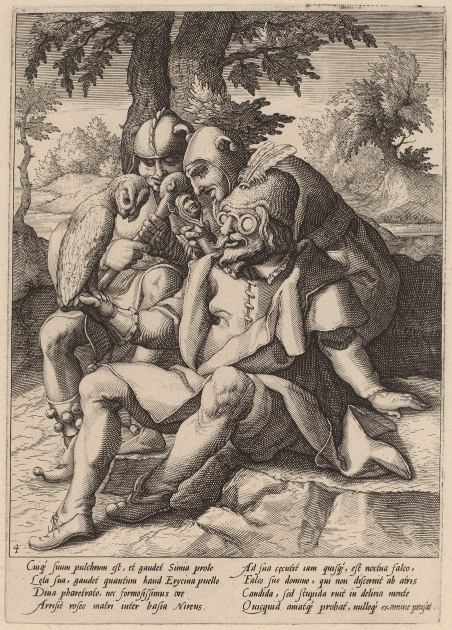 Dårarnas visdom av Workshop of Hendrick Goltzius, after Karel van Mander I