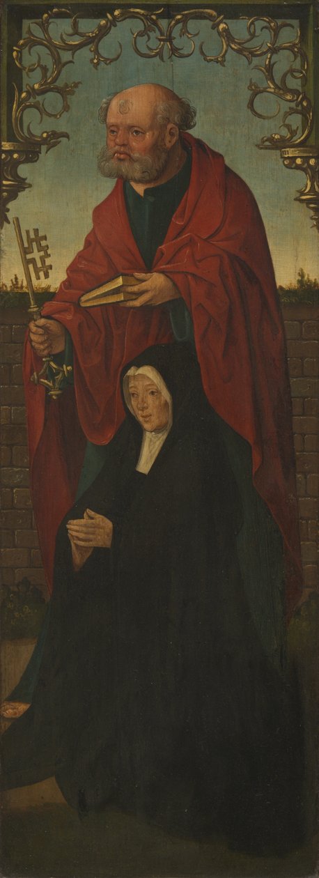 Sankt Peter och en donator (recto); Sankt Thomas (verso) av Workshop of Jacob Cornelisz. van Oostsanen