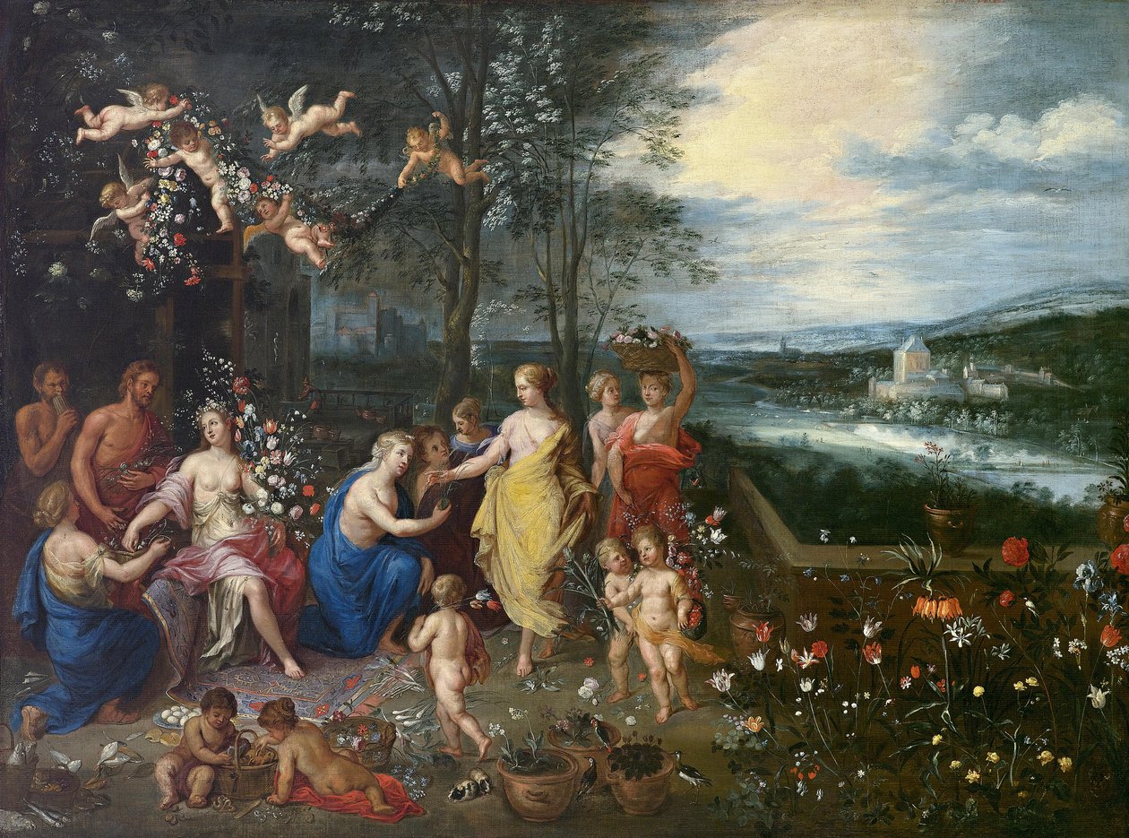 Vårens allegori av Workshop of Jan Brueghel the Elder
