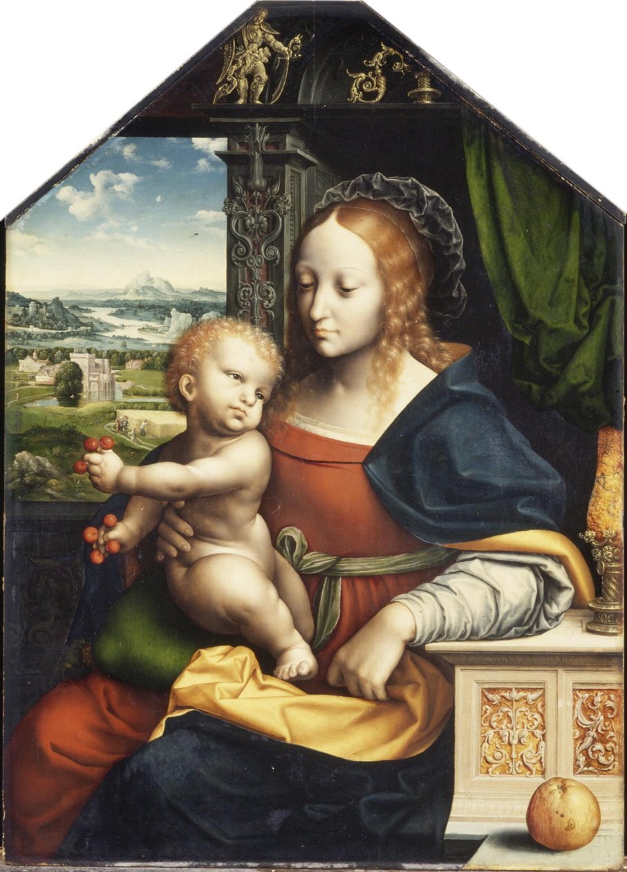Holländska: Körsbärsmadonnan Körsbärsmadonnan av Workshop of Joos van Cleve