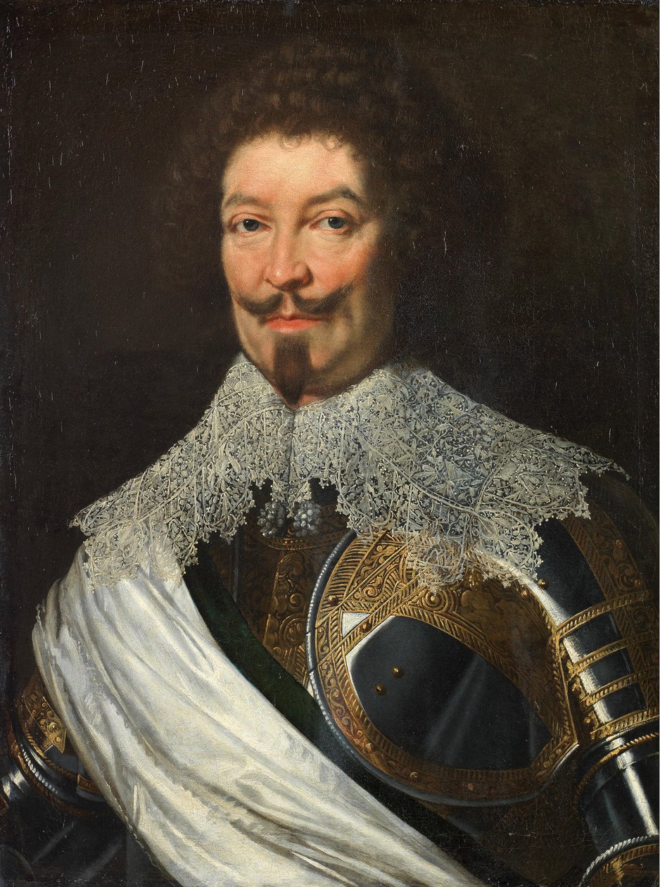 Porträtt av Charles de Lorraine, fjärde hertig av Guise i rustning av Workshop of Justus Sustermans