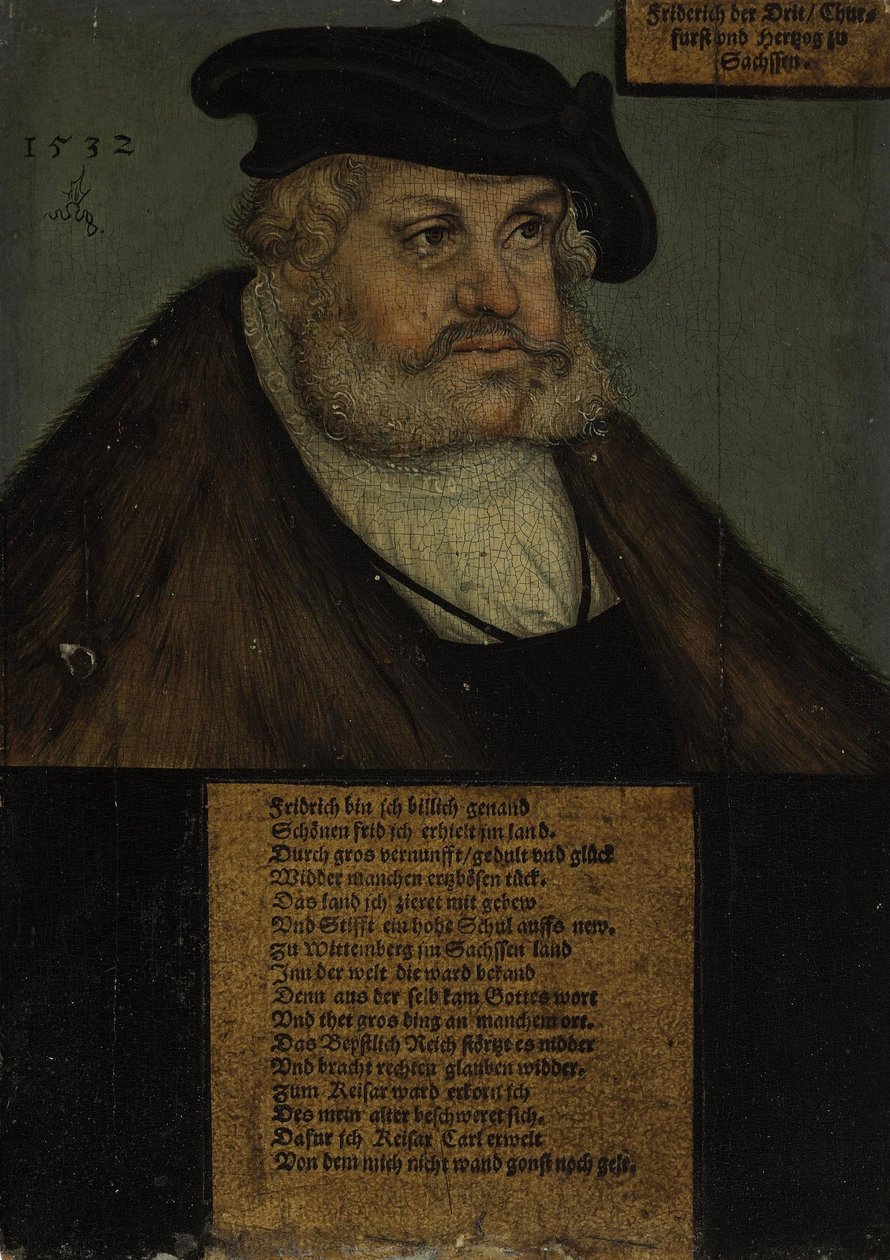 Fredrik III (1463-1525), den vise, kurfurste av Sachsen av workshop of Lucas Cranach the Elder
