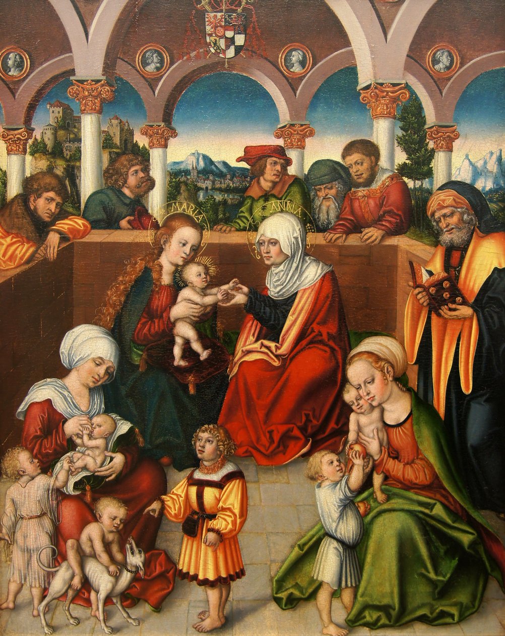 Tyska: Heilige Sippe Det heliga släktskapet av workshop of Lucas Cranach the Elder