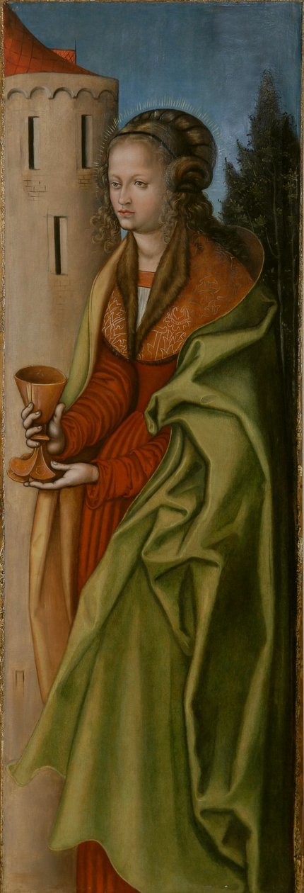 Tyska: Hl. Barbara St Barbara av workshop of Lucas Cranach the Elder