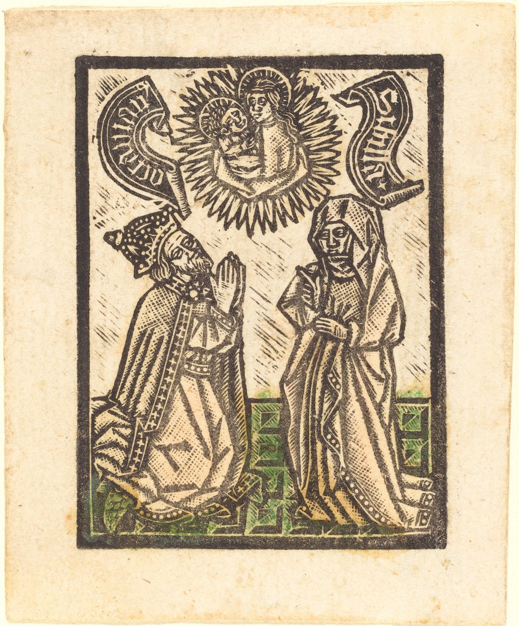 Kejsar Octavianus och Sibylla av Workshop of Master of the Aachen Madonna