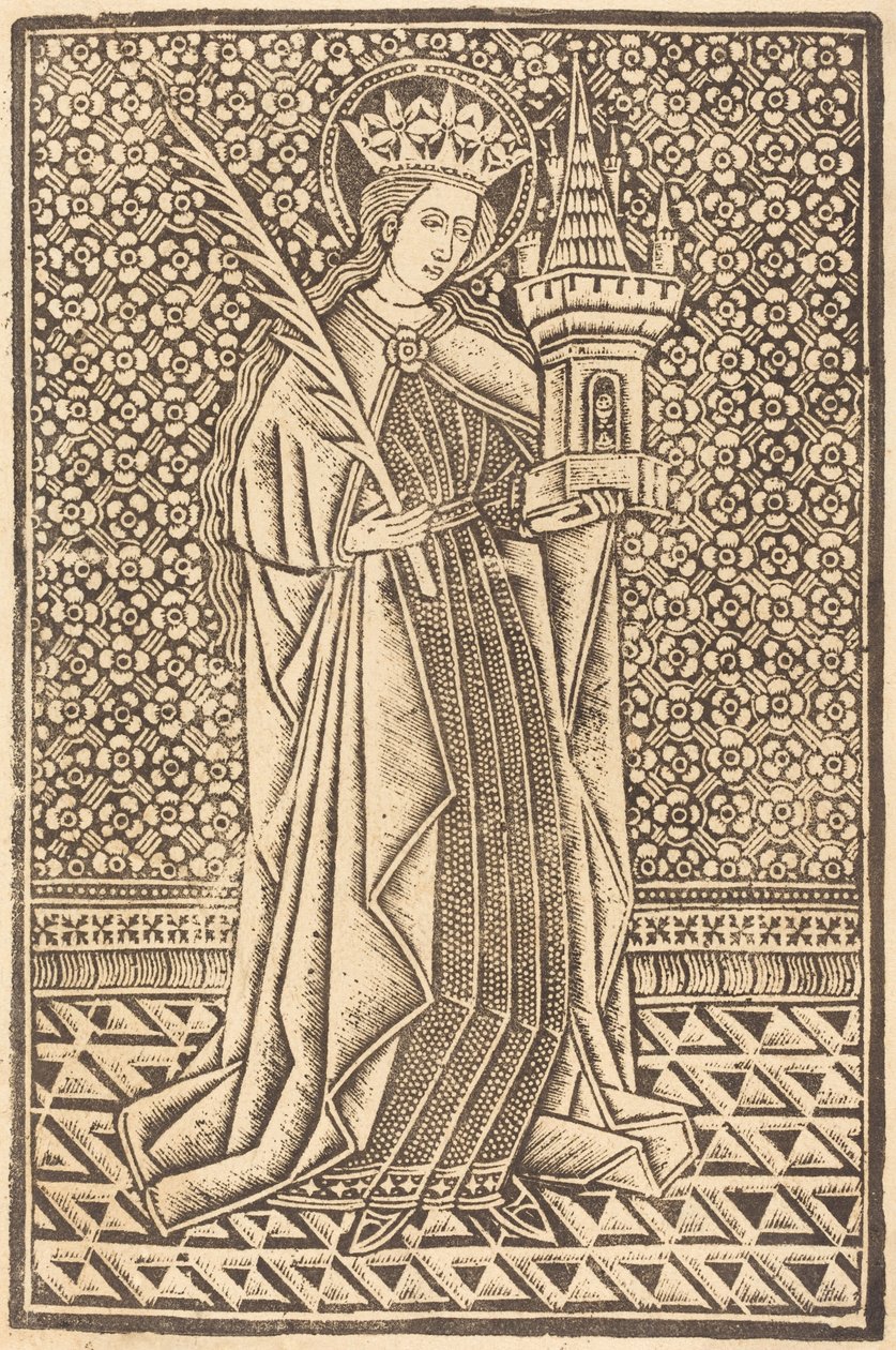 Sankta Barbara av Workshop of Master of the Cologne Arms