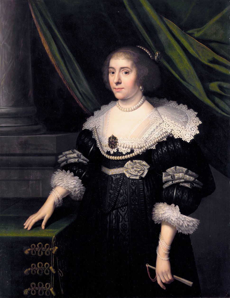 Prinsessan Amalia av Solms, fru till Fredrik Henrik av Orange av Workshop of Michiel van Mierevelt