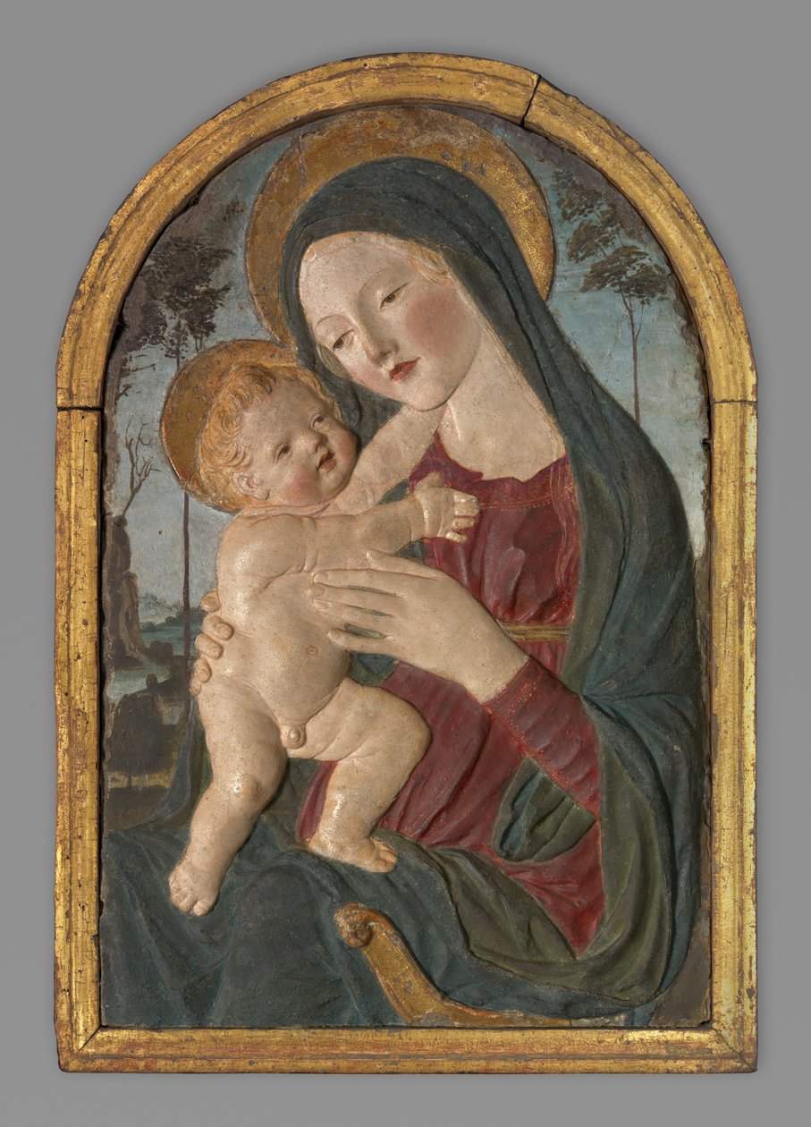 Madonna med barn av Workshop of Neroccio de