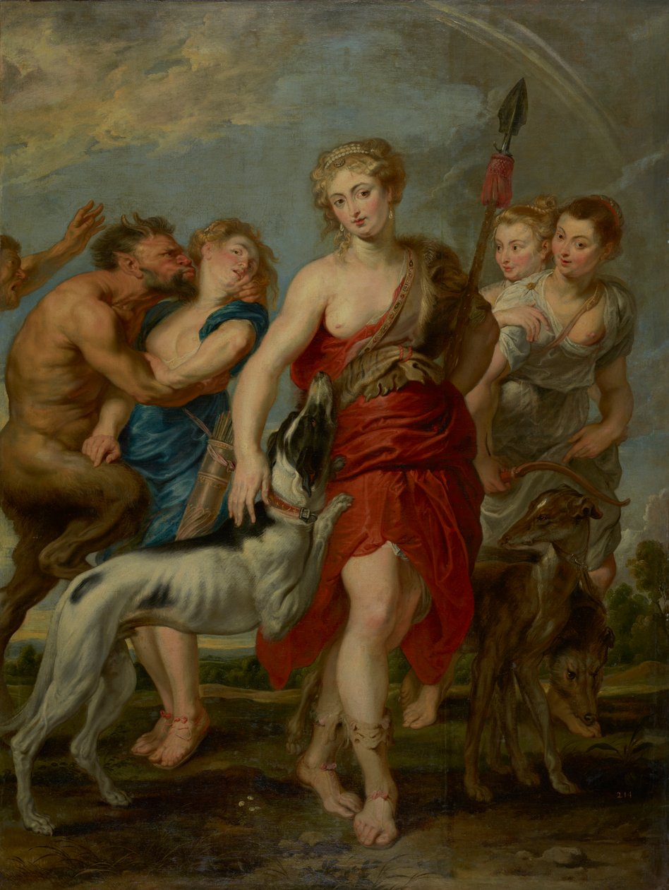 Diana och hennes nymfer på jakt av Workshop of Peter Paul Rubens