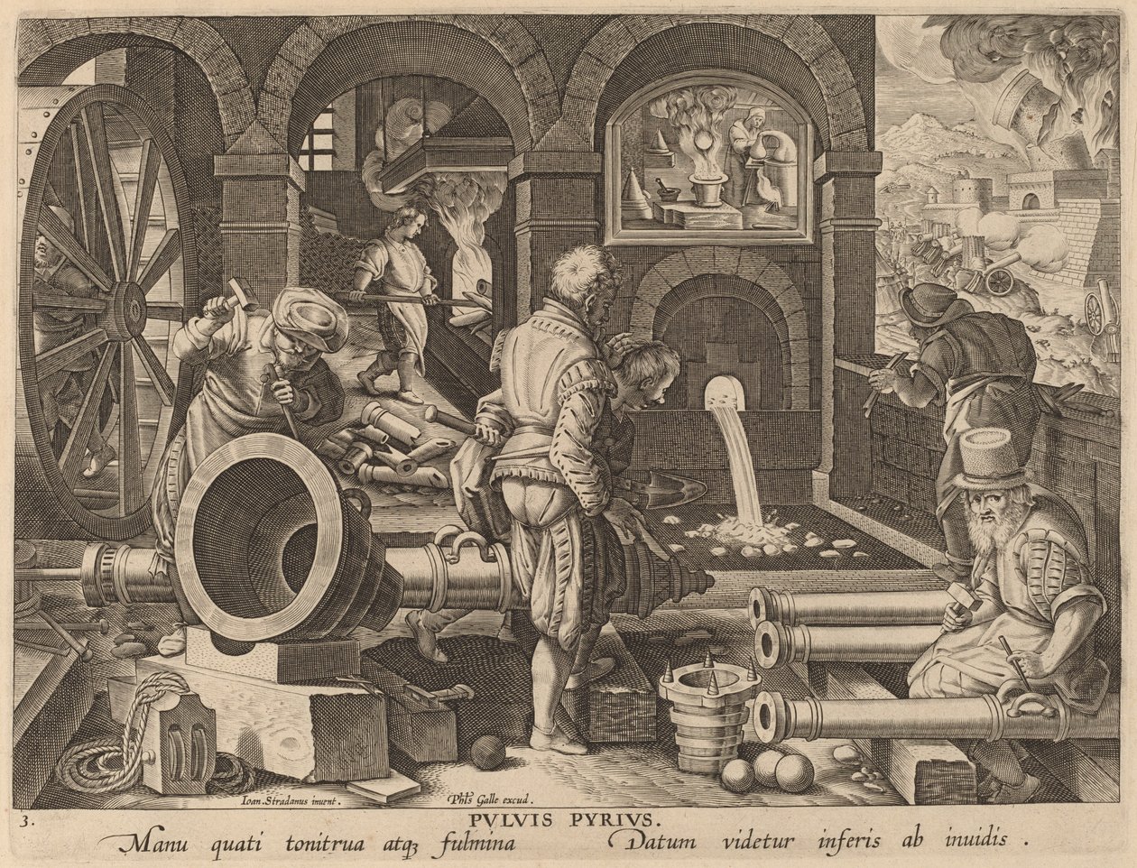 Krut av Workshop of Philip Galle after Jan van der Straet