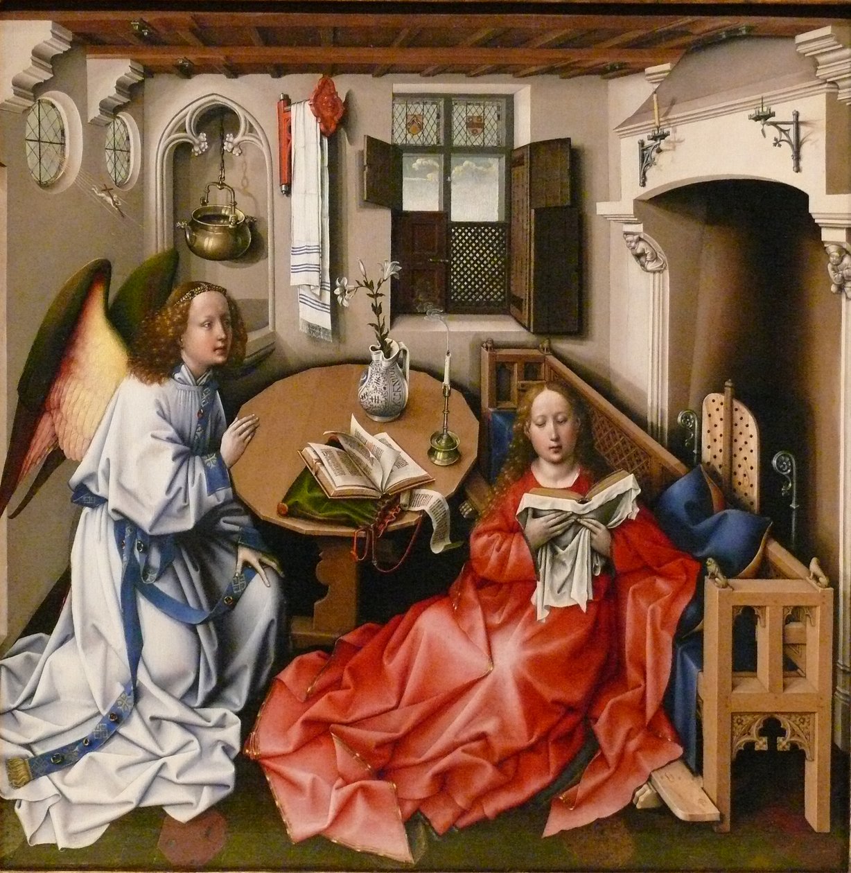 Annunciation Alternativ titel(s):   Merode Altartavla av Workshop of Robert Campin