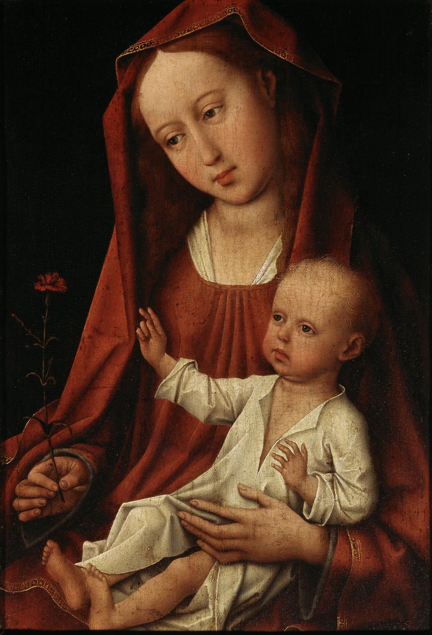 Nederländska: Madonna met de anjer Jungfrun med nejlikan av Workshop of Rogier van der Weyden