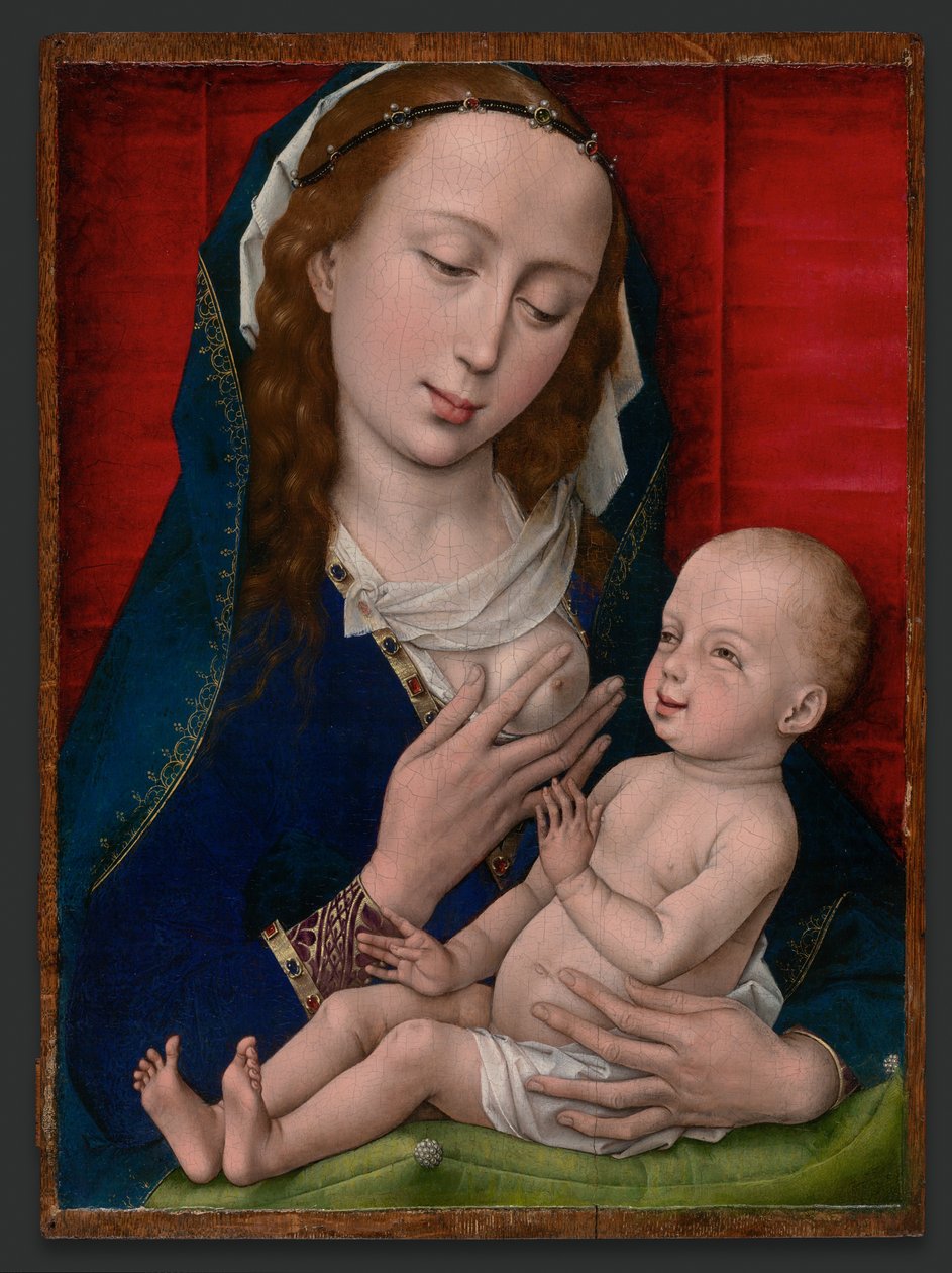 Jungfru med barn av Workshop of Rogier van der Weyden