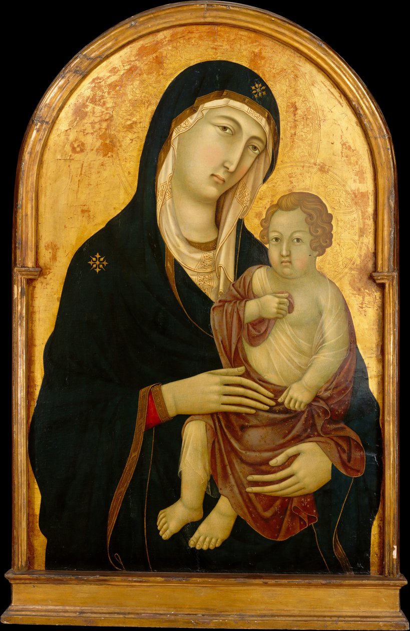 Madonna och barn, ca. 1325. av Workshop of Ugolino da Siena