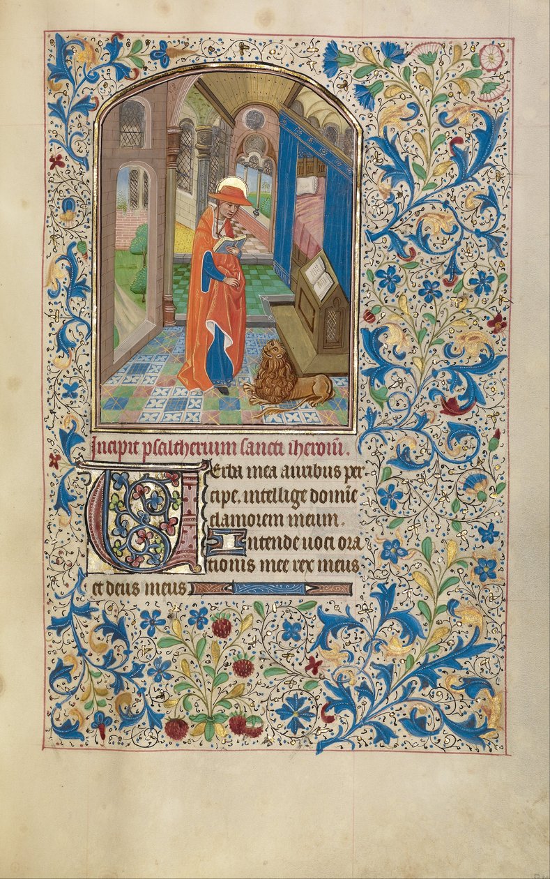 Sankt Jerome av Workshop of Willem Vrelant