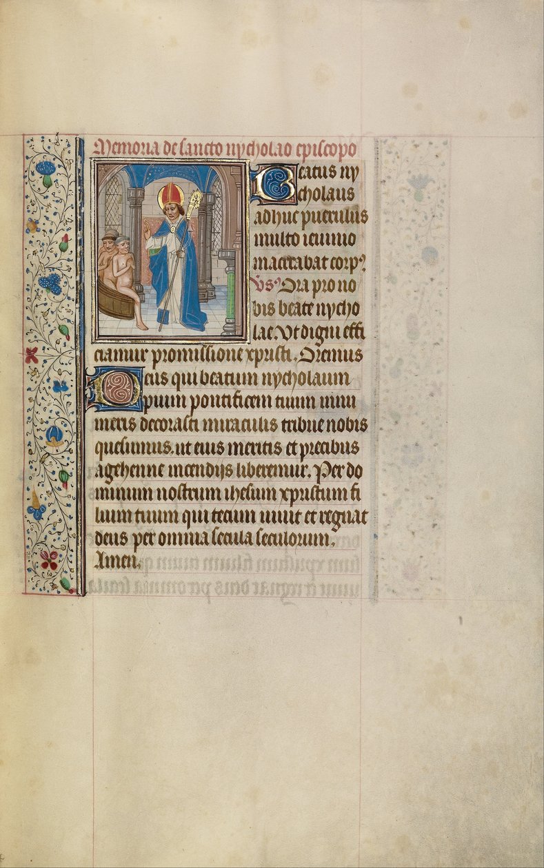 Saint Nicholas räddar tre ungdomar från ett badkar av Workshop of Willem Vrelant
