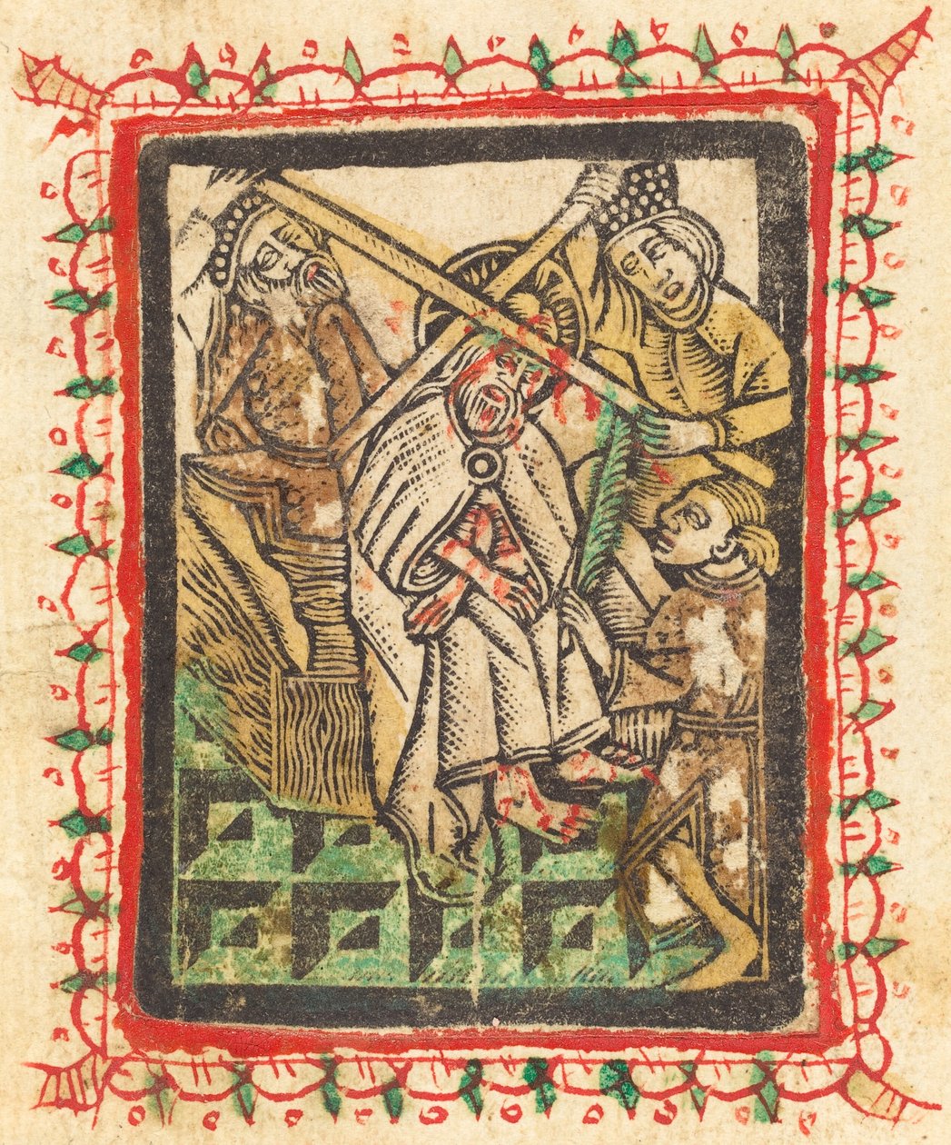 Kristus krönt med törnar, 14701480. av Workshop of the Master of the
