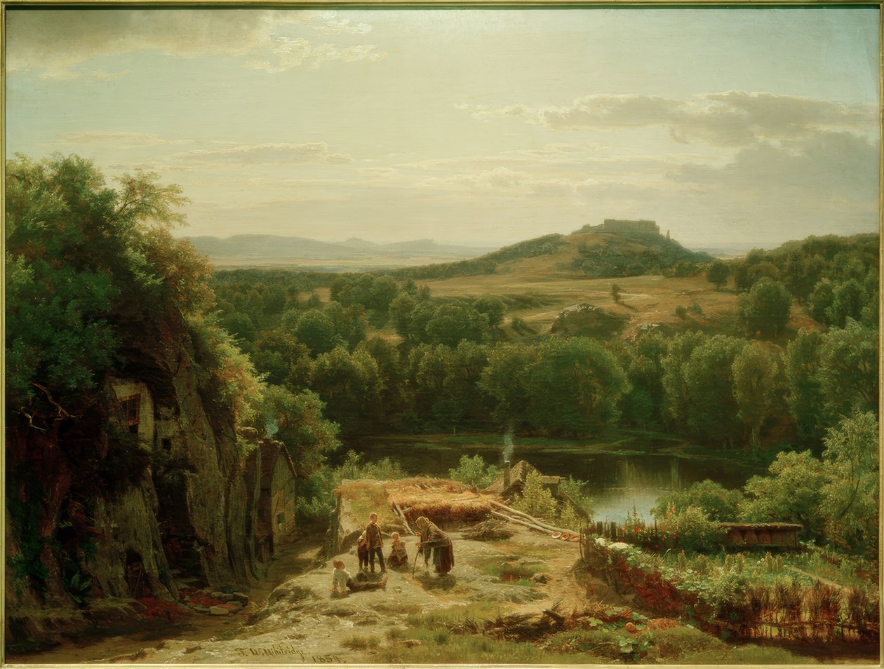 W.Whittredge, Landskap i Harzbergen av Worthington Whittredge