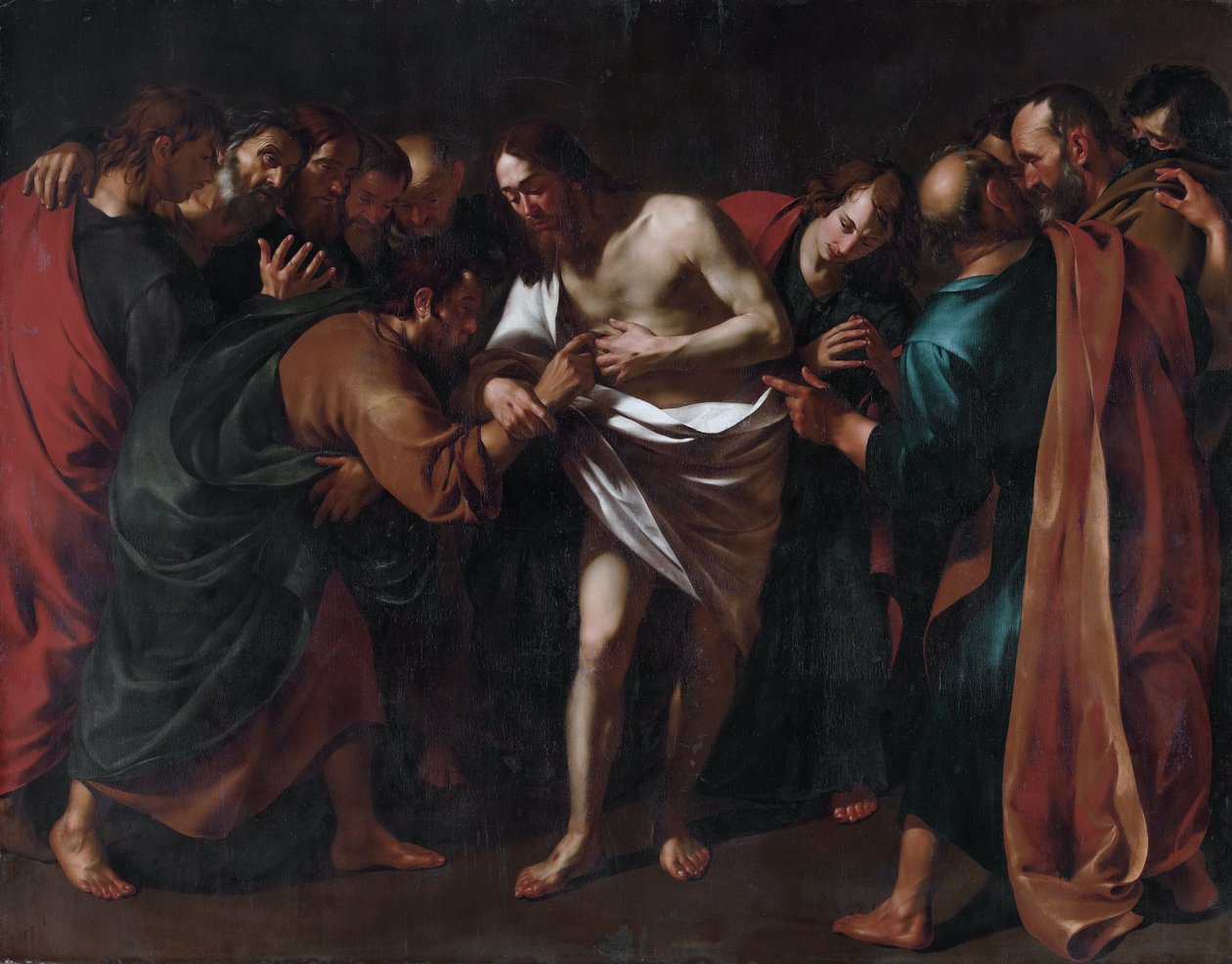 The incredulity of St. Thomas av Wouter Crabeth II