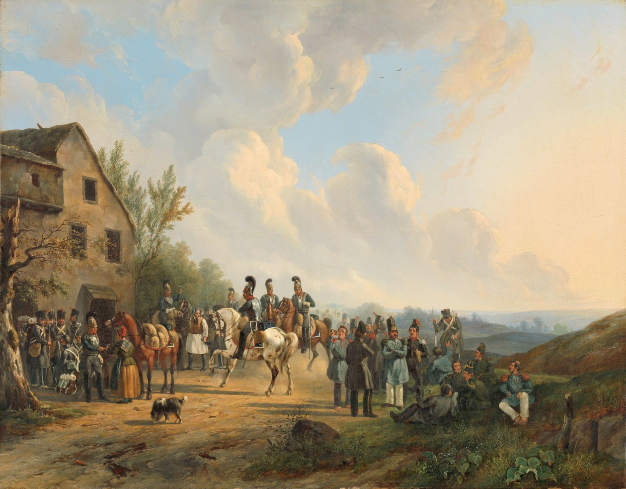 Scen från tio dagars kampanjen mot den belgiska revolten, augusti 1831 av Wouter  Verschuur