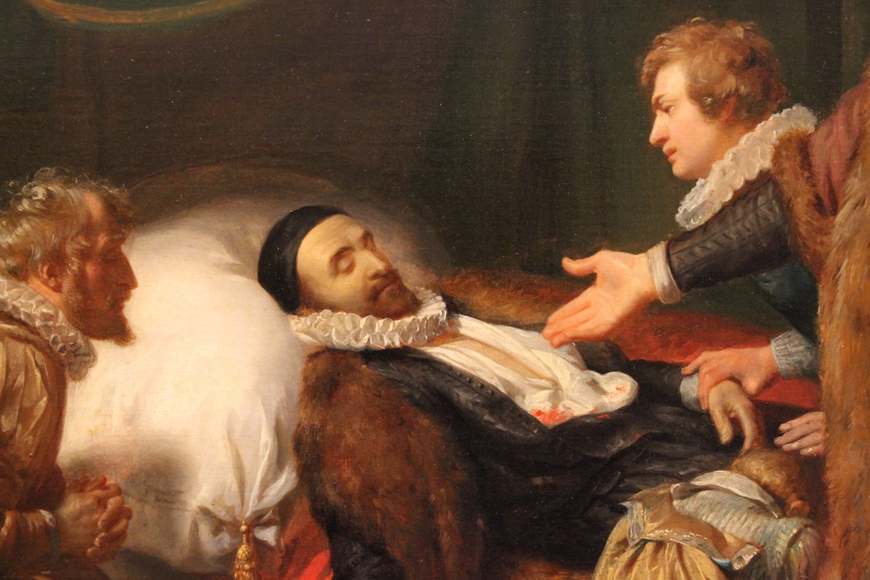 Vilhelm av Orange dödsbädd av Woutherus Mol