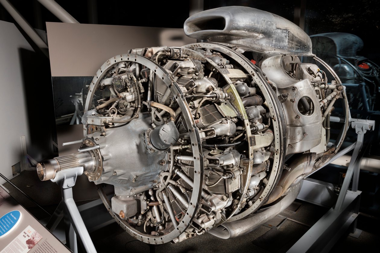 Wright Turbo-Cyclone 18R-3350-TC 972TC18DA2, 2-rad, radialmotor, 1952. av Wright Aeronautical