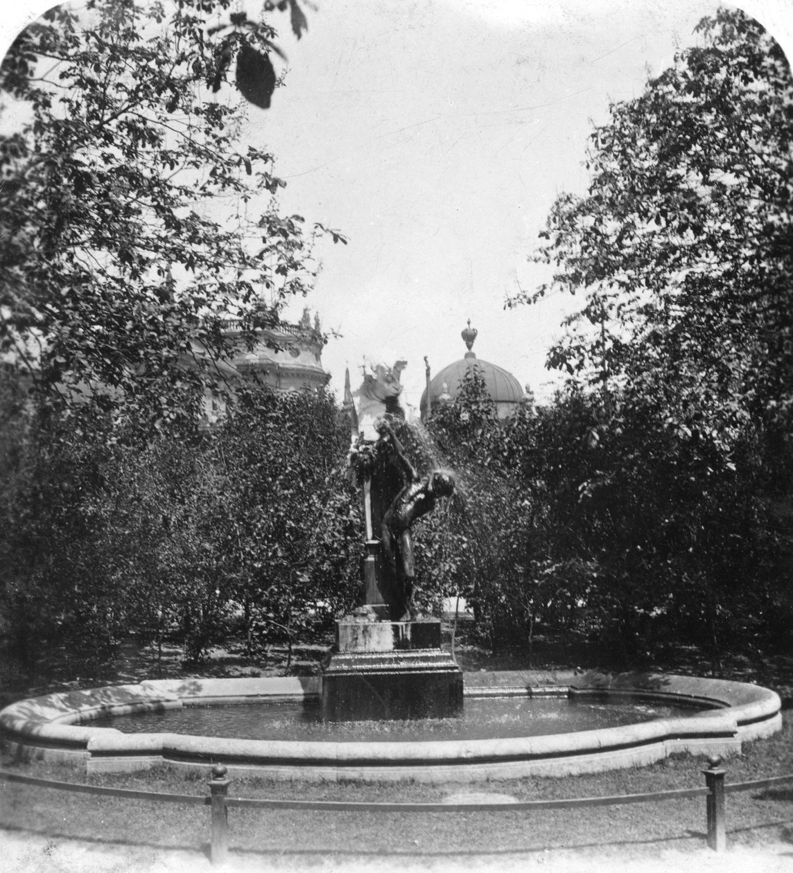 Fontän, München, Tyskland, c1900. av Wurthle and Sons