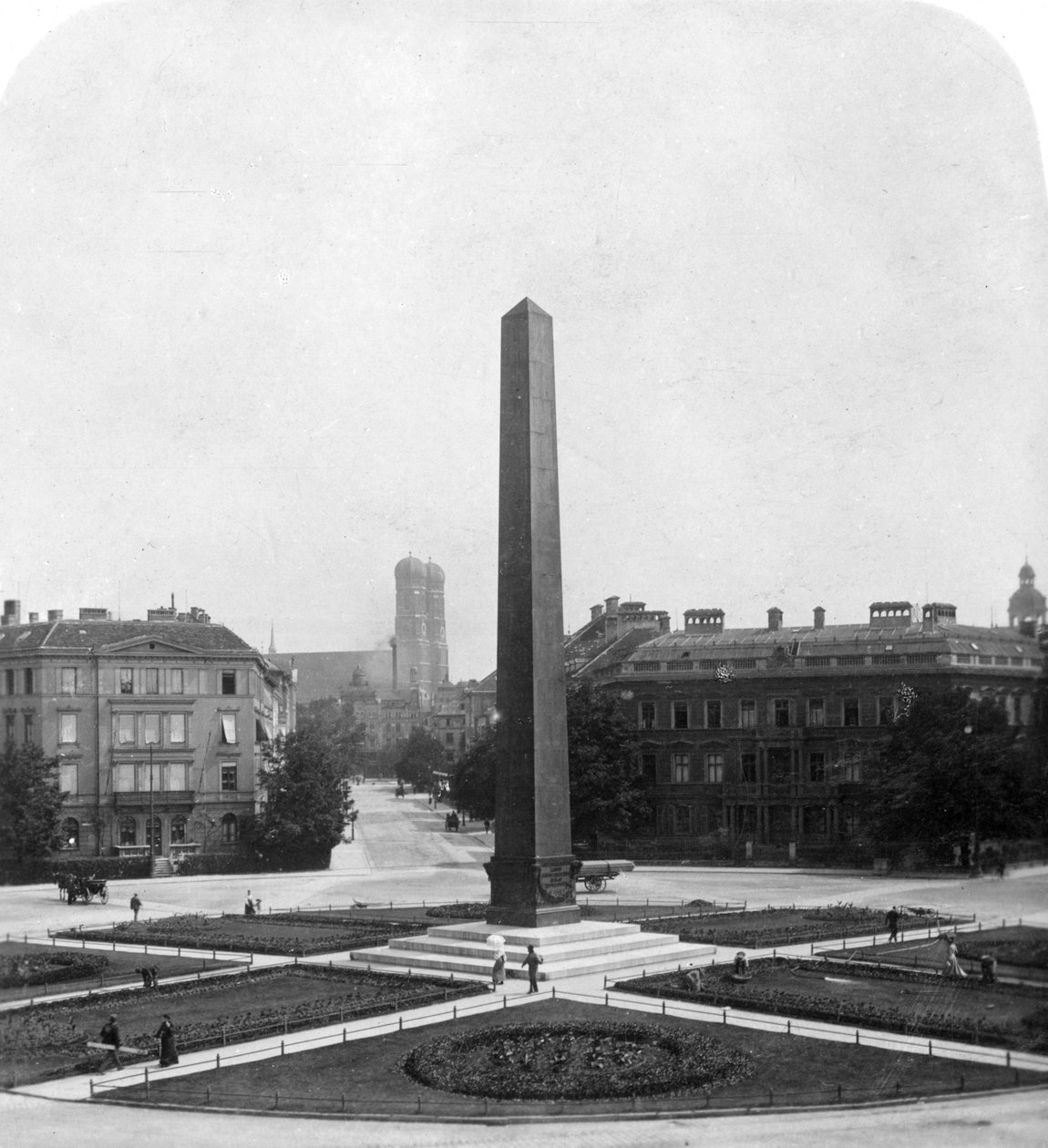 Karolinenplatz, München, Tyskland, ca 1900-talet. av Wurthle and Sons