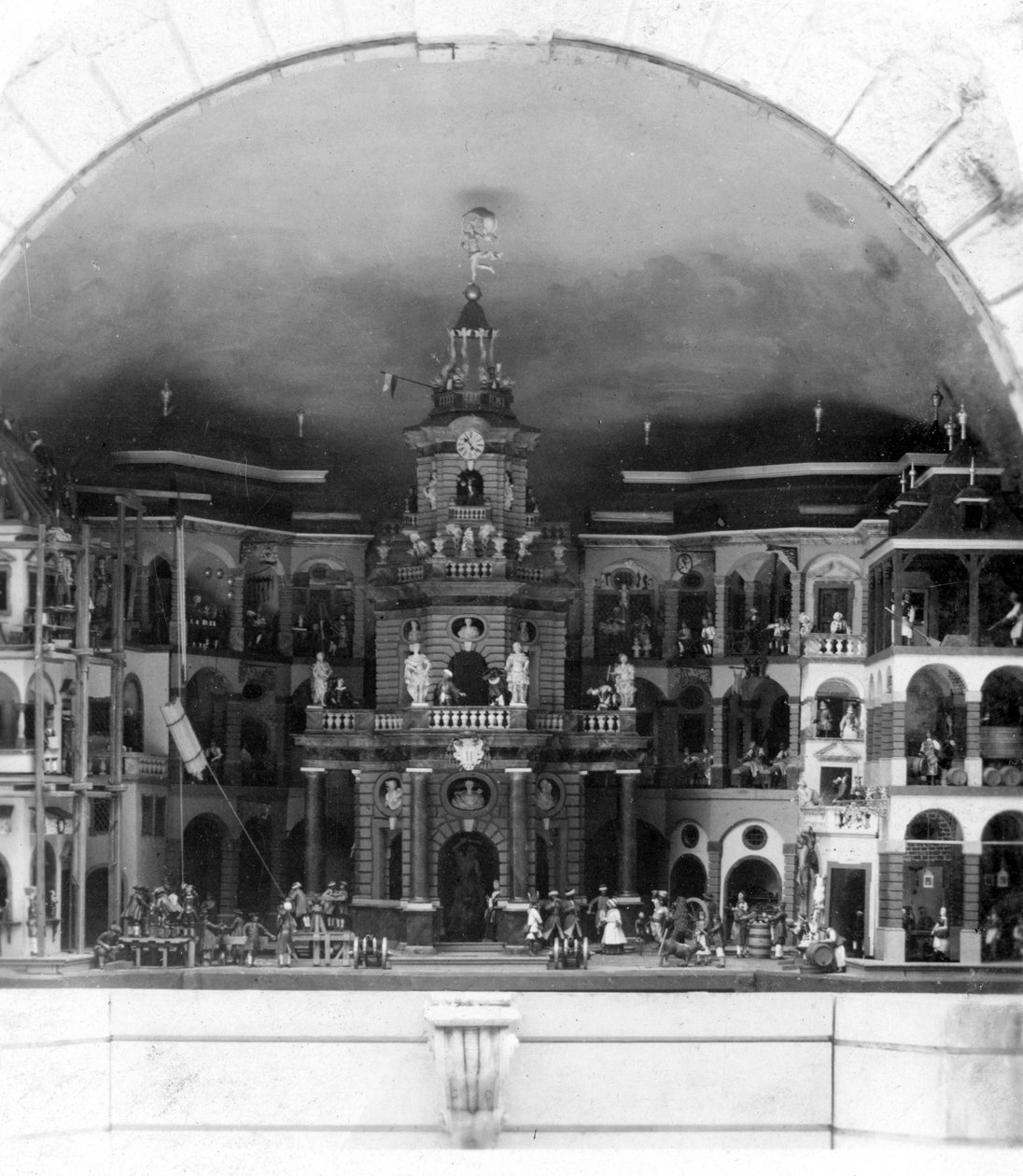 Mekanisk teater, Hellbrunn slott, Salzburg, Österrike, c1900 av Wurthle and Sons