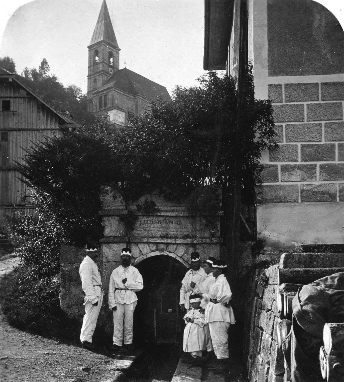Gruvantré, Salzburg, Österrike, ca 1900-talet. av Wurthle and Sons