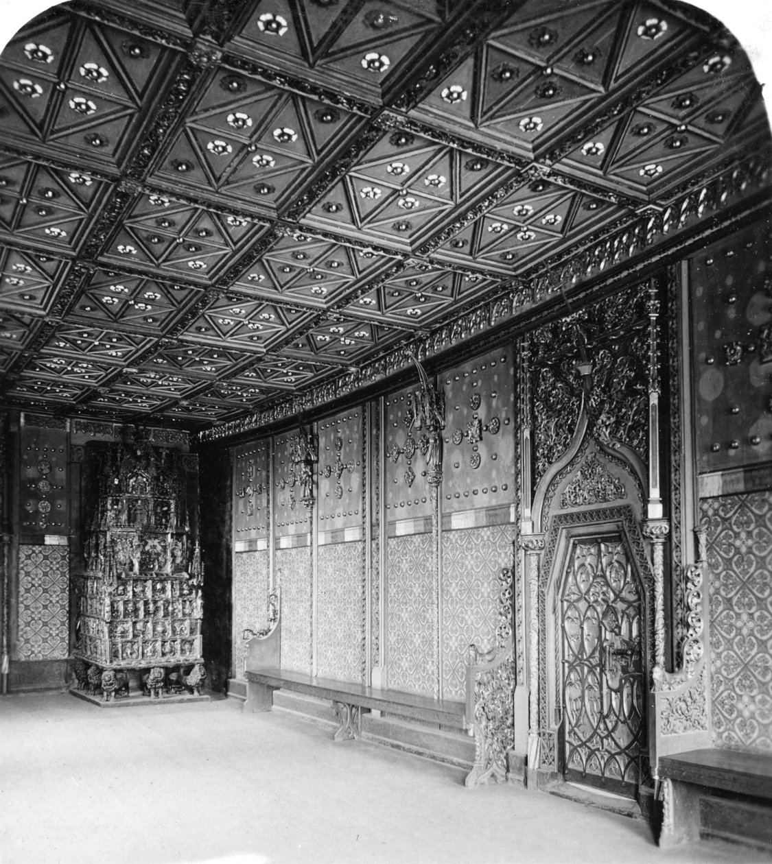 Princes Chamber, Salzburgs fästning, Österrike, c1900 av Wurthle and Sons