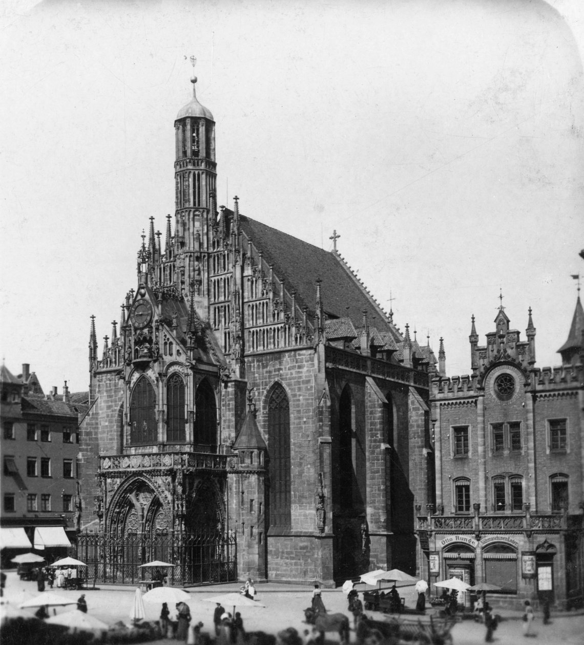 Frauenkirche, Nürnberg, Bayern, Tyskland, c1900. av Wurthle and Sons