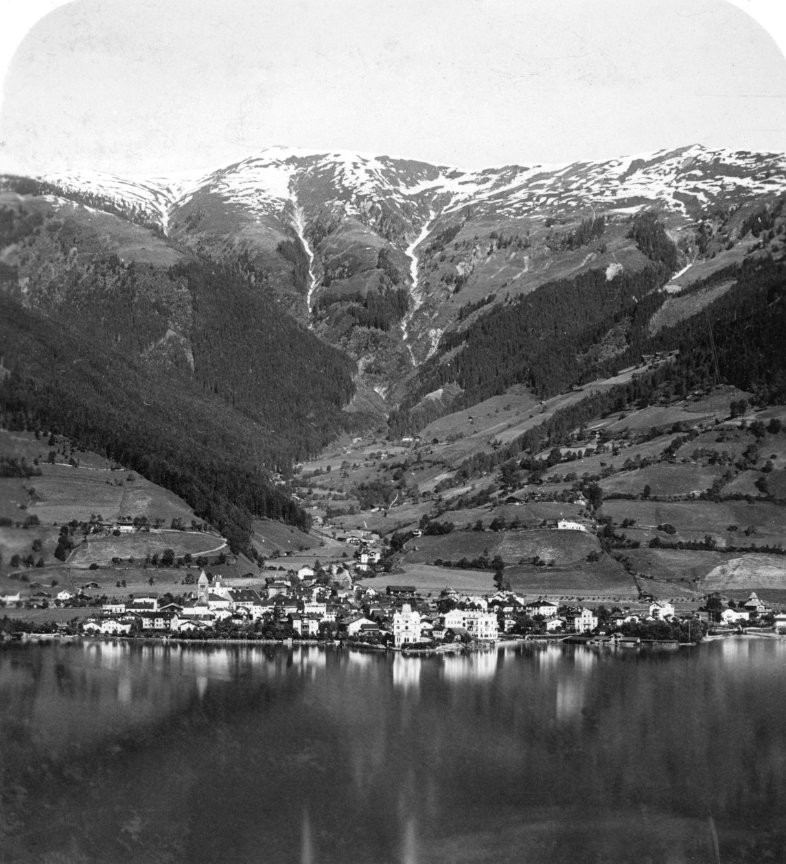 Zell am See och berget Schmittenhöhe, Salzburg, Österrike, c1900-talet. av Wurthle and Sons