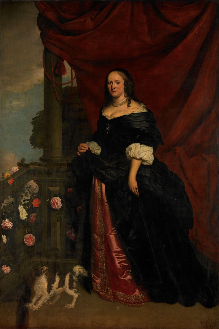 Porträtt av en kvinna, förmodligen Sophia Anna van Pipenpoy (ca 1618-70), grevinna av Schellart av Wybrand de Geest (I)