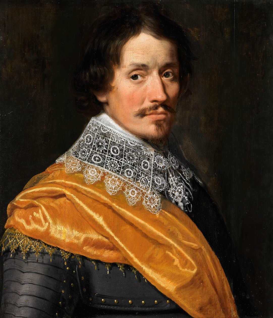 Porträtt av en officer av Wybrand de Geest (I)