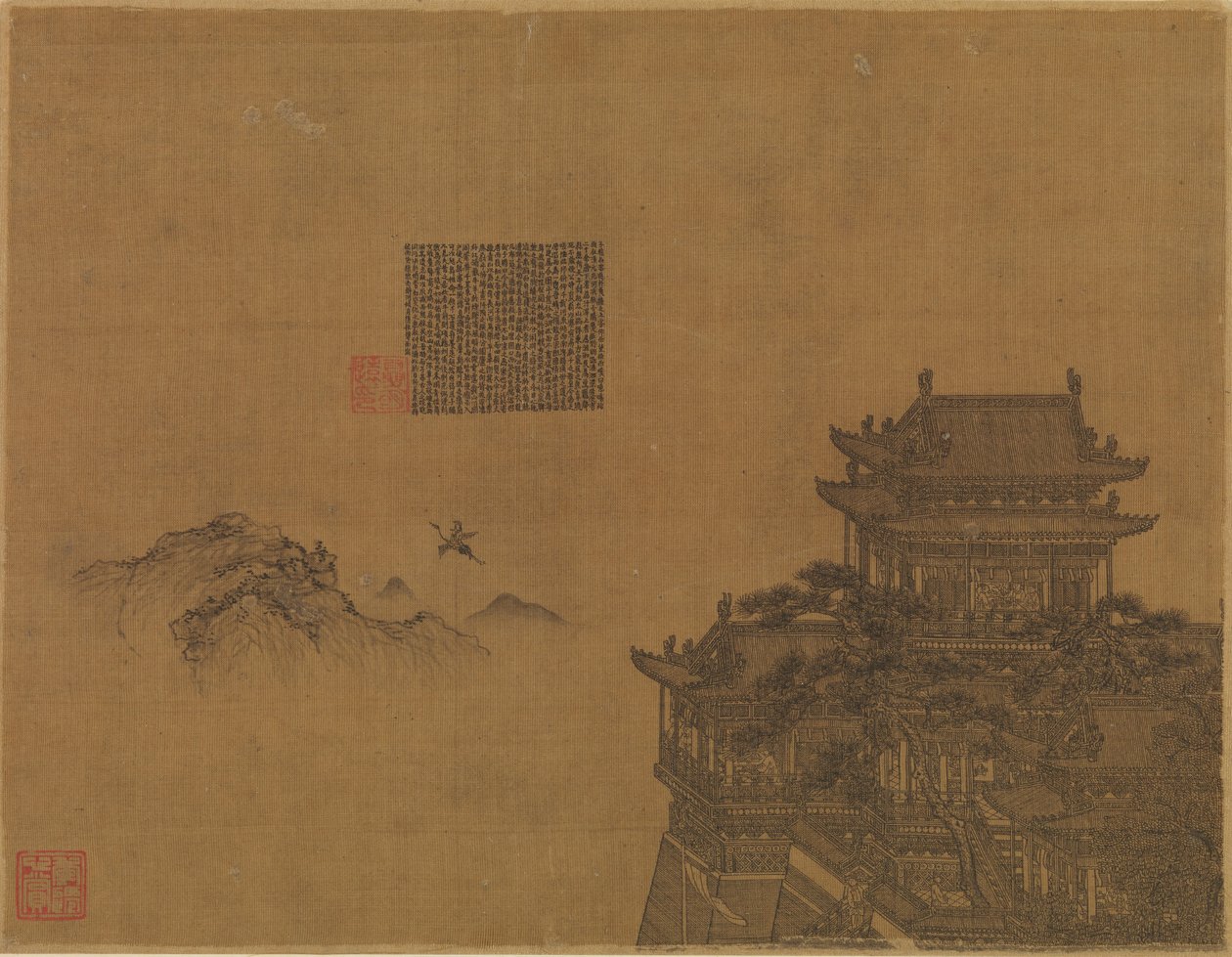 Den gula paviljongen, ca. 1350. av Xia Yong