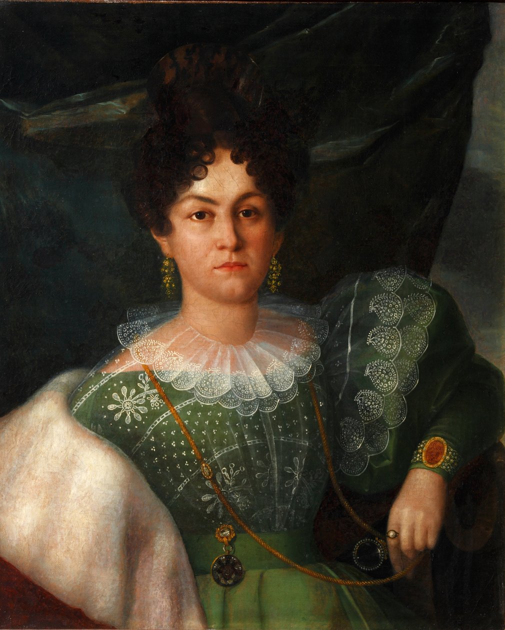 Porträtt av Anna Borisovna Bakunina 1802-1835, 1832 av Yakov Streshnev