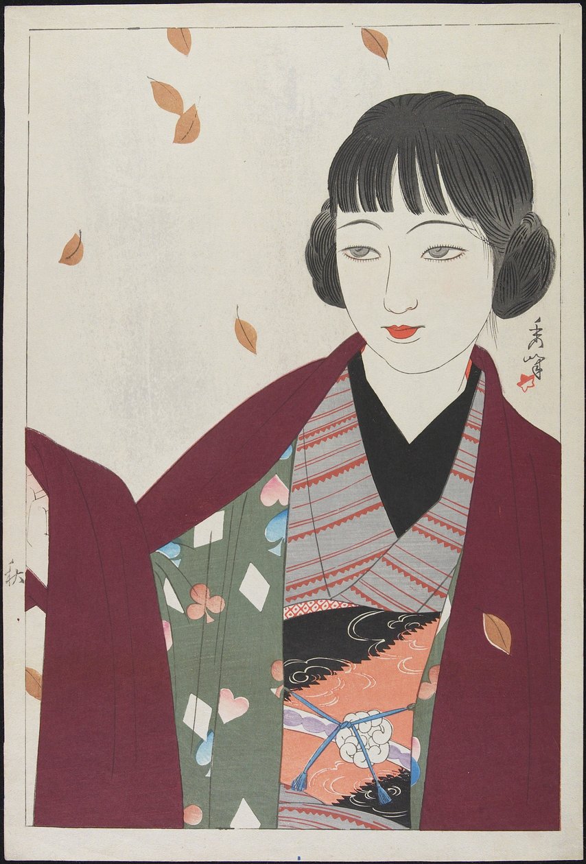 Hösten, 1936 (trätryck i färg) av Yamakawa Shuho