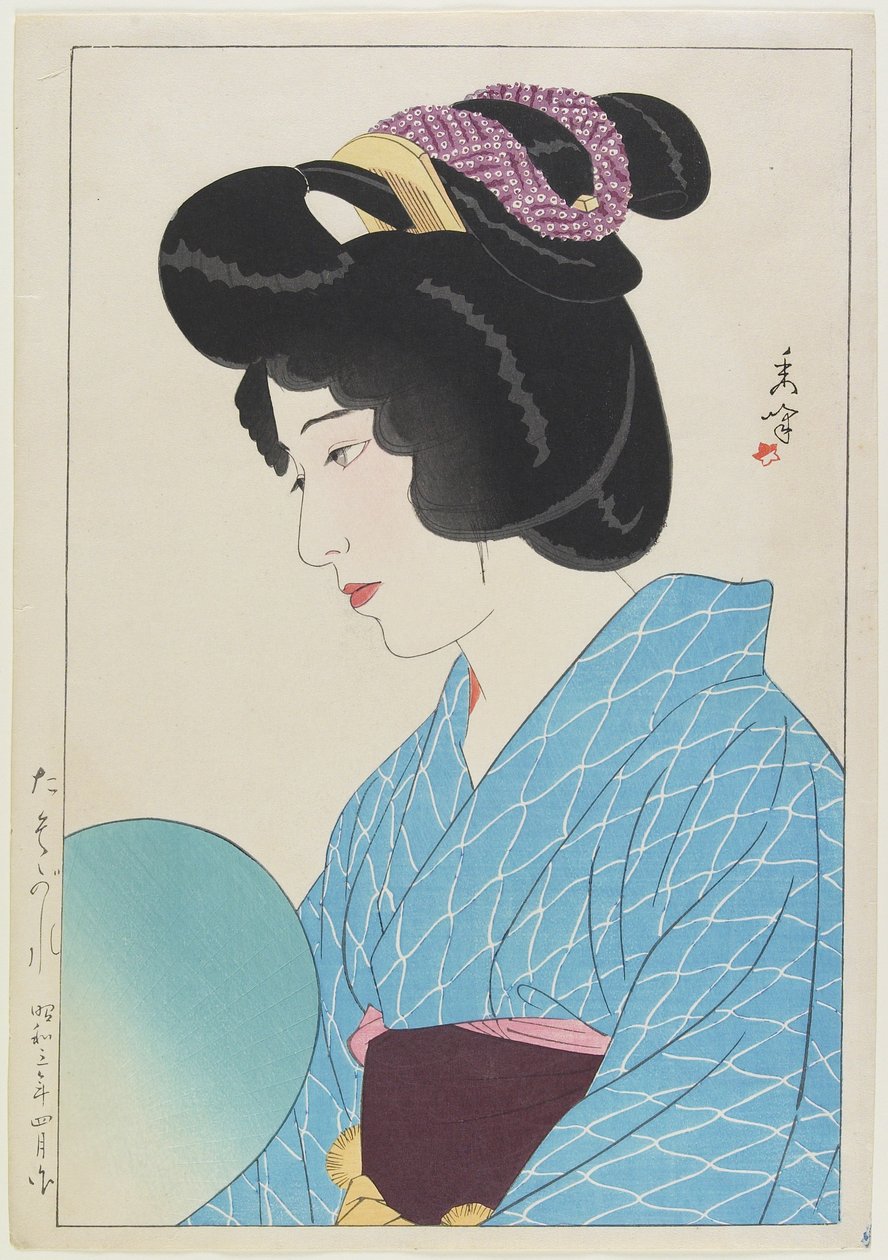 Twilight, april 1929 (träblock i färg) av Yamakawa Shuho