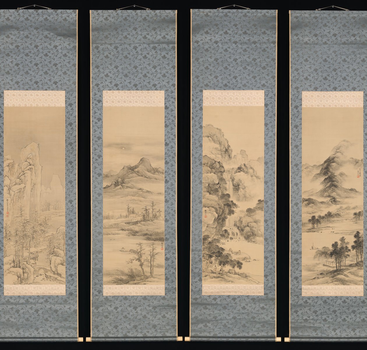 De fyra årstidernas landskap, 1848. av Yamamoto Baiitsu