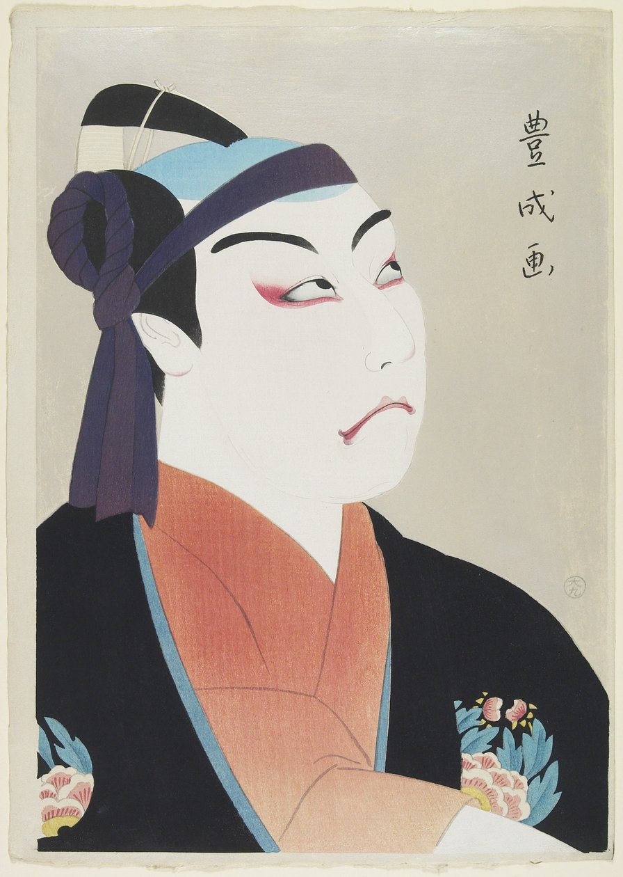 Skådespelaren Matsumoto K?shir? VII som Sukeroku, 1920 (trätryck i färg) av Yamamura Koka